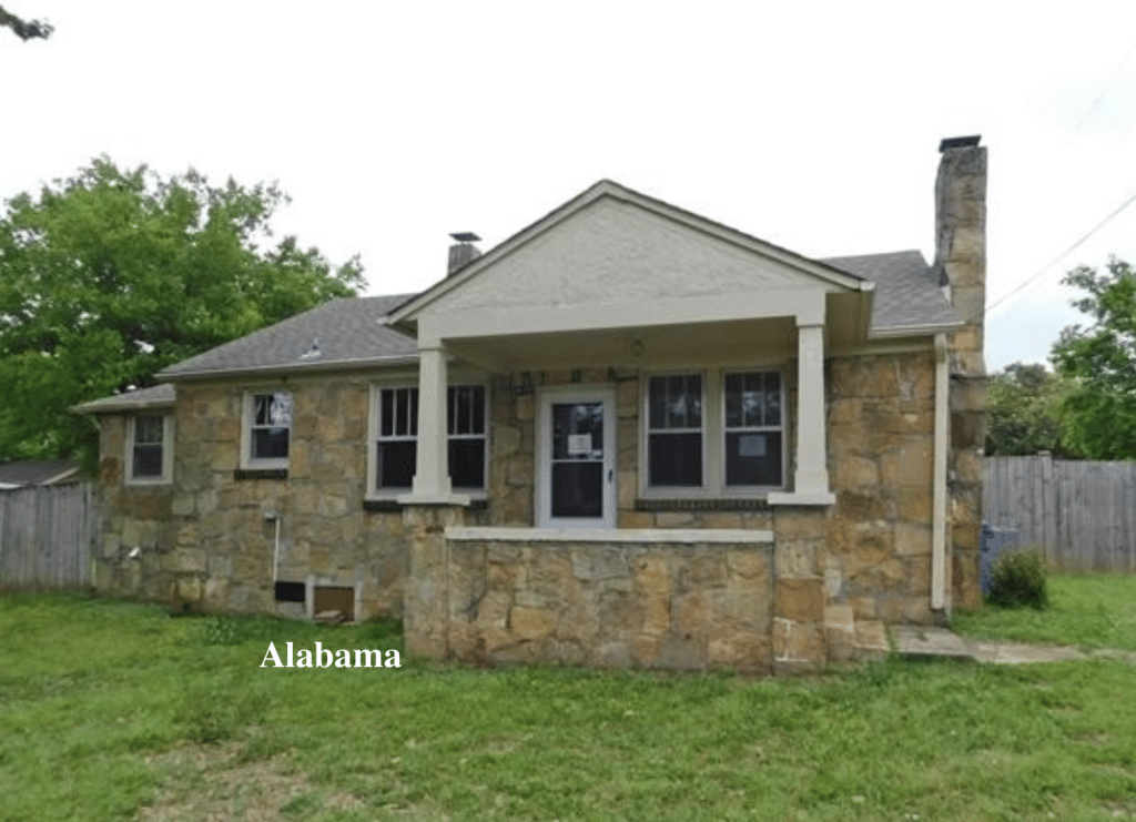 Under 75K Thursday Circa 1945 Alabama Stone House For Sale