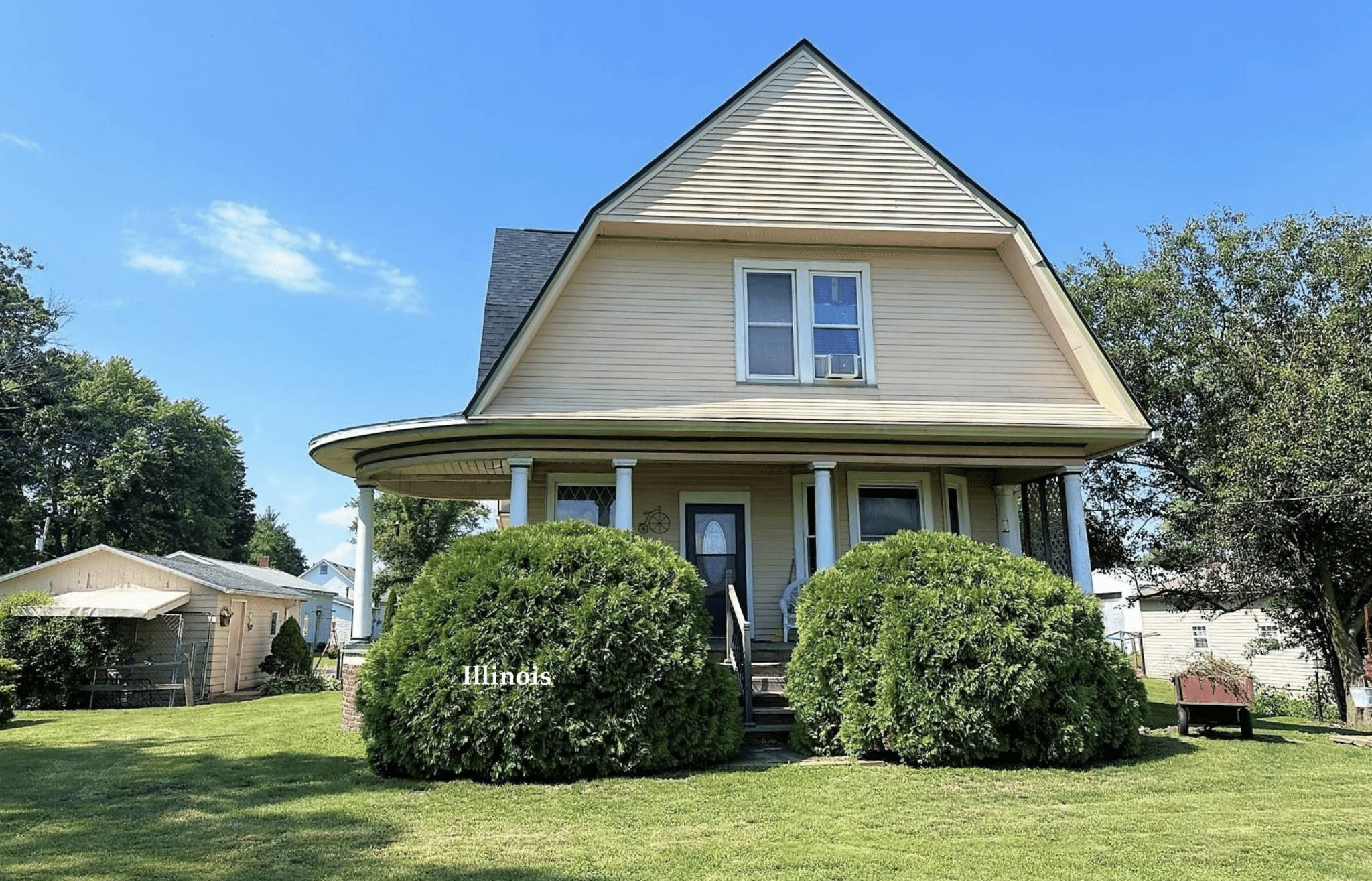 100K Sunday Circa 1916 Colonial Revival Cheap House in Small