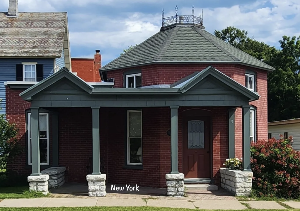 Circa 1885 Brick Octagon House For Sale in New York 55K Old Houses