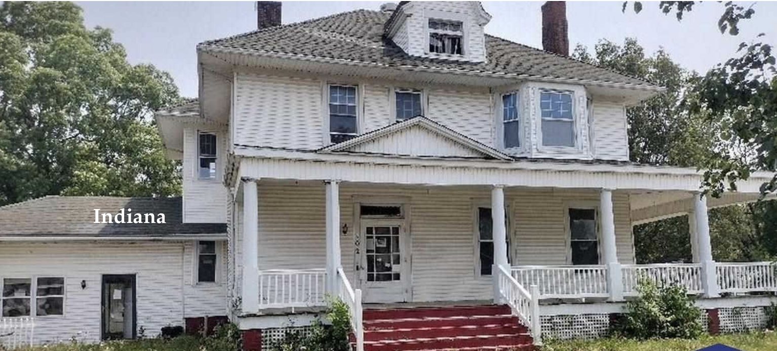 c.1902 Large Indiana Home For Sale Reduced to Under 46K