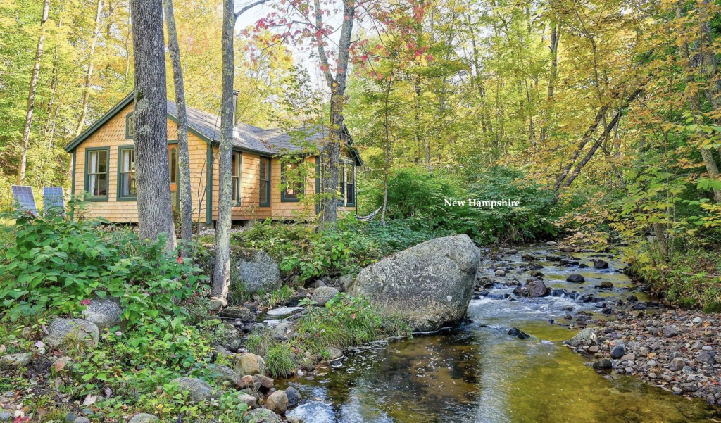 Cheapish c.1950 Waterfront Off-Grid Cabin For Sale in New Hampshire $179K