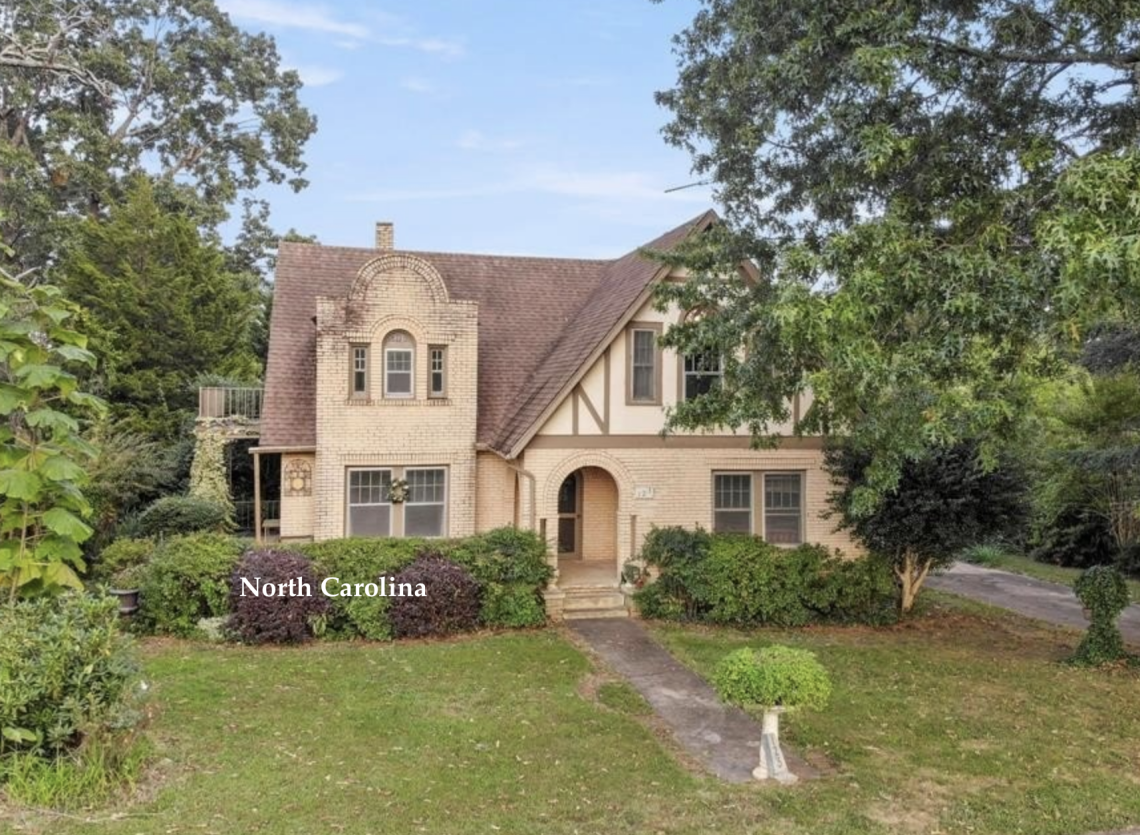 North Carolina Tudor Revival home for sale