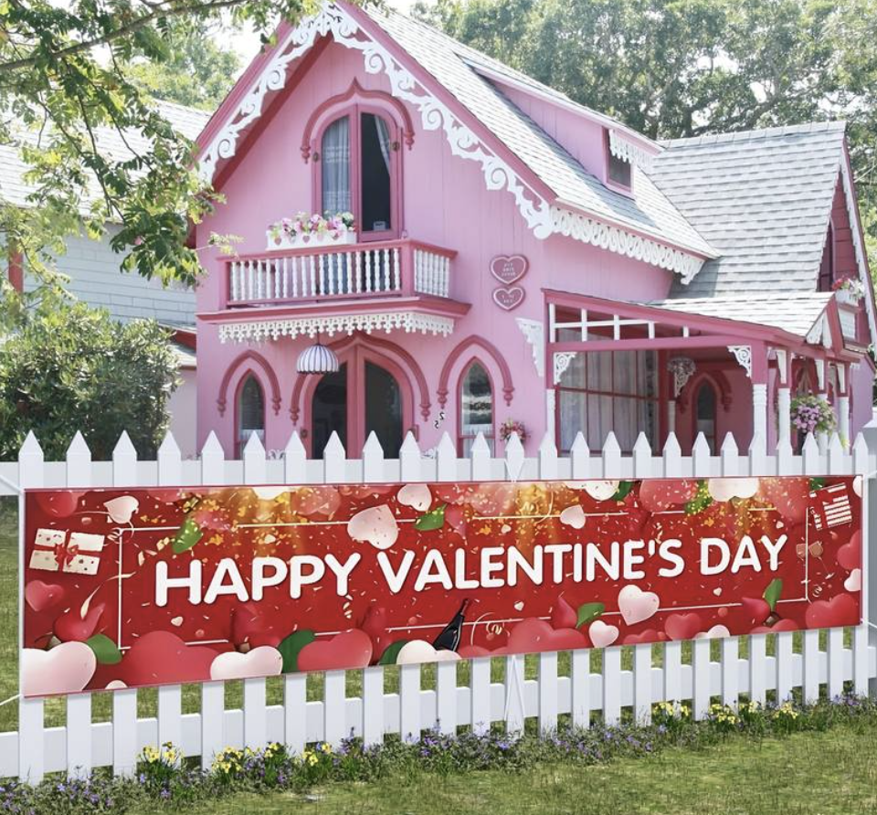 Old Houses Decorated For Valentine's Day