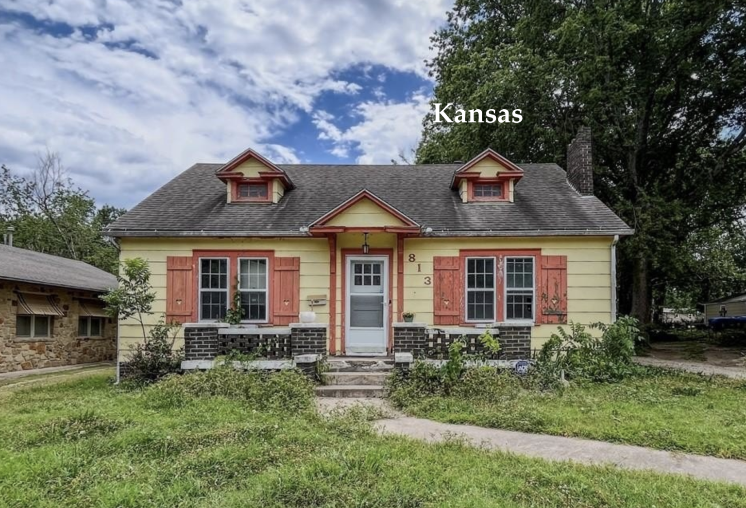 Under $75K Thursday - c.1925 Affordable Kansas Ranch For Sale $75K