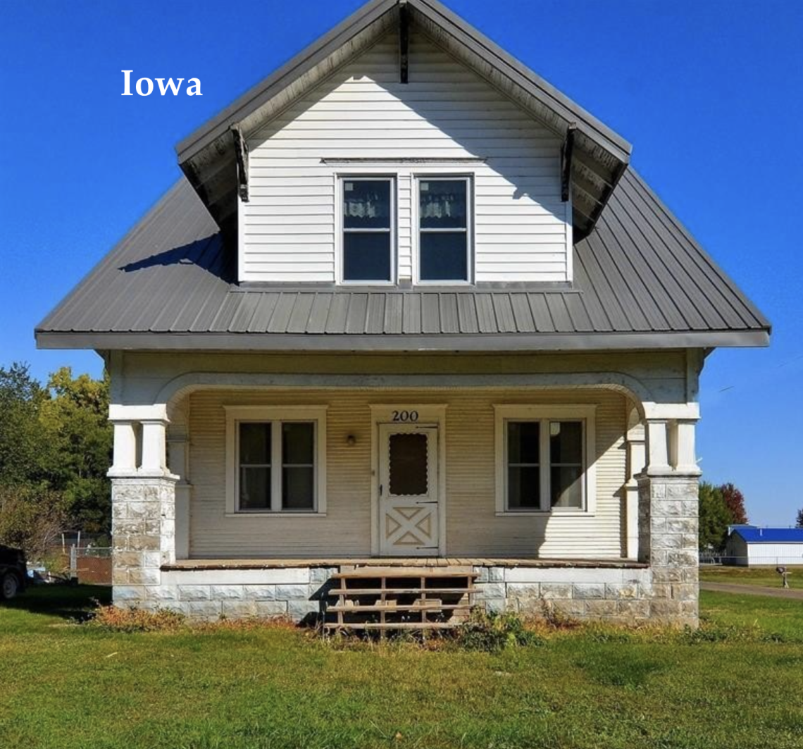 affordable Iowa bungalow