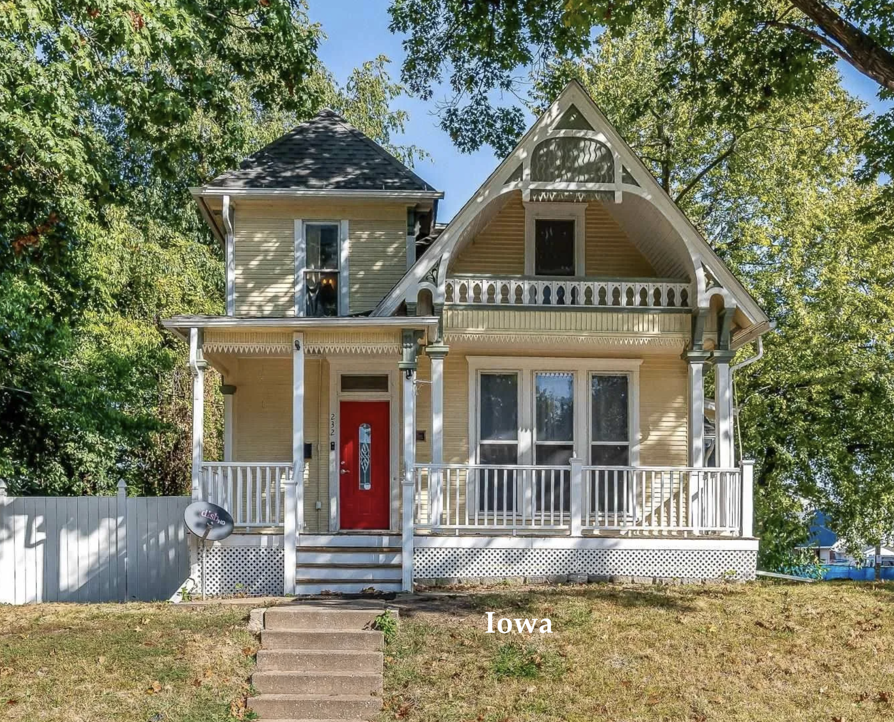 c.1887 Iowa Folk Victorian Home For Sale on NRHP Reduced to Under