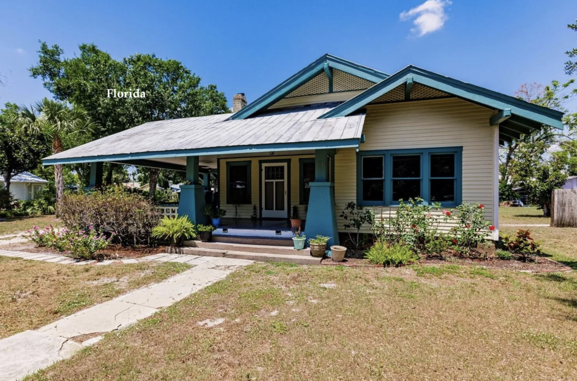 Florida Craftsman bungalow for sale