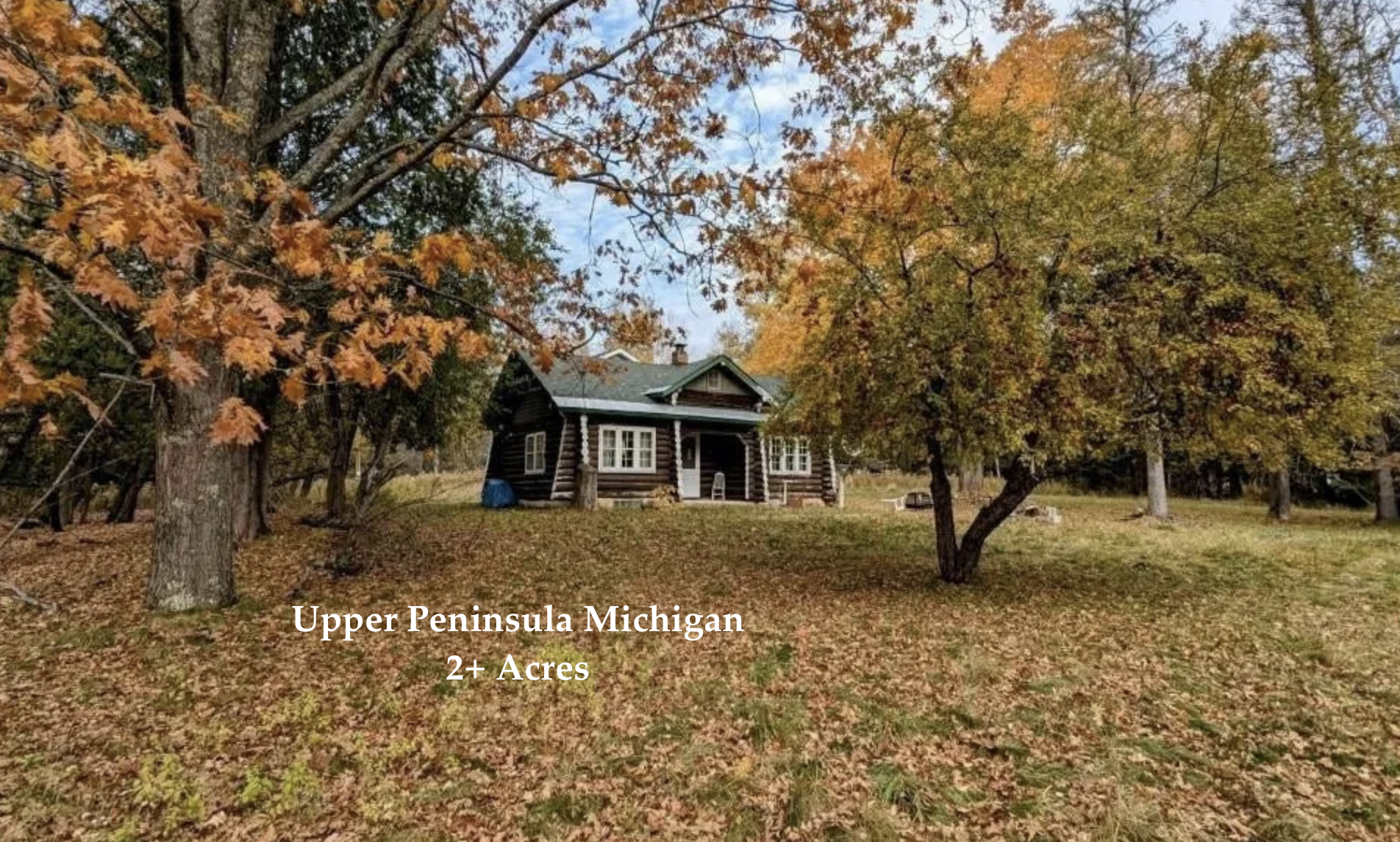 Under $100K Sunday - Michigan Upper Peninsula Log Cabin For Sale on 2