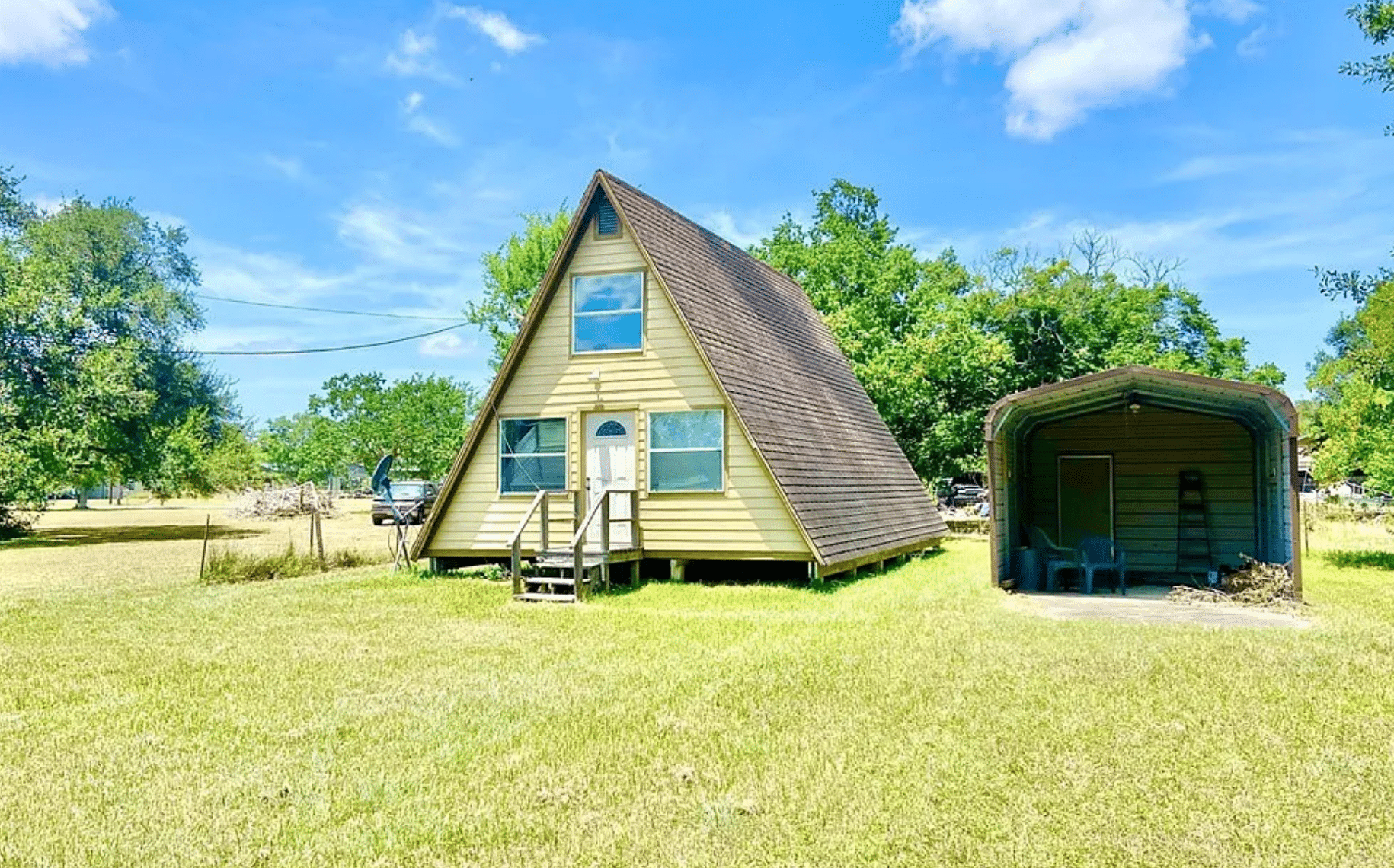 c.1970 Texas A-Frame Handyman Special Under $49K